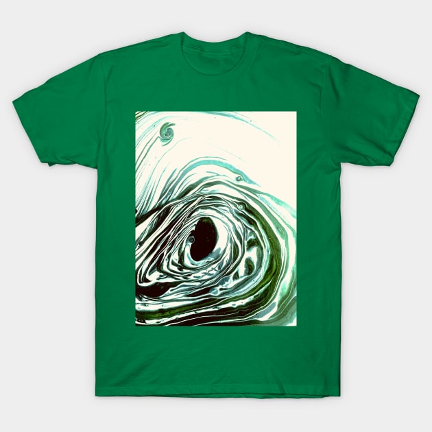 Tornado pouring acrylic fluid paint T-Shirt by baksuart